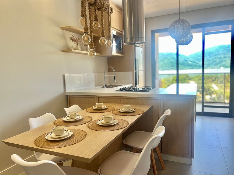 Vista MAR! Apto com vista incrível na Praia Grande! PO03I
