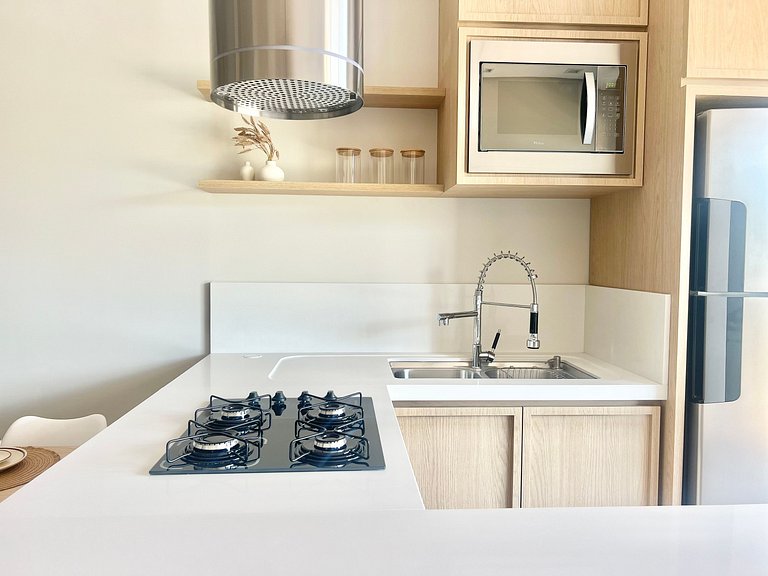 Vista MAR! Vista incrível na Praia Grande! PO03I