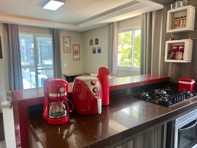 Aconchegante! Apto na Praia de Palmas. DR02J