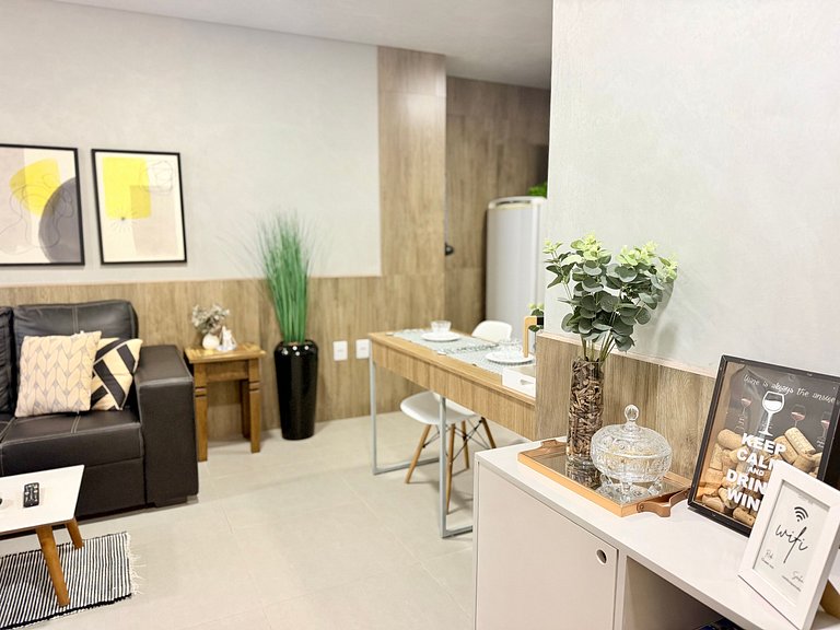 Econômico! Studio Flat à 250m do mar! OV01J