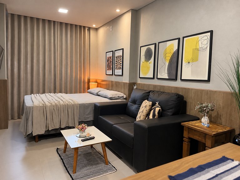 Econômico! Studio Flat à 250m do mar! OV01J