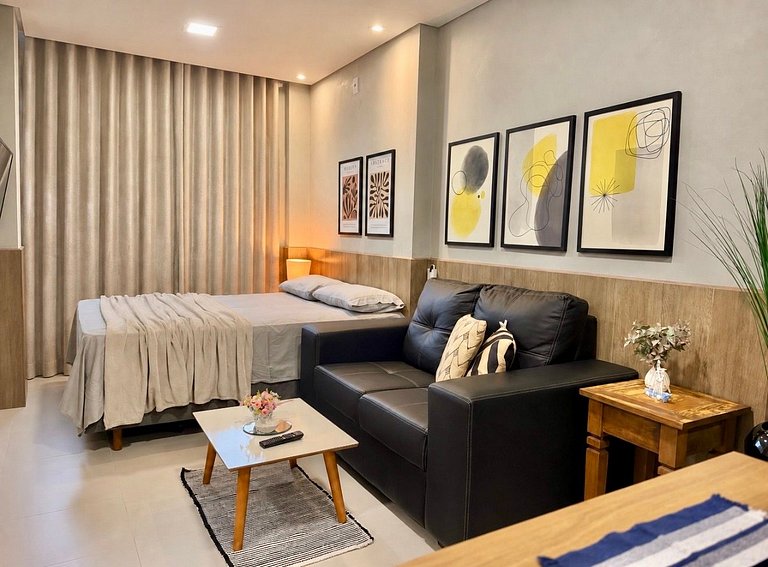 Econômico! Studio Flat à 250m do mar! OV01J